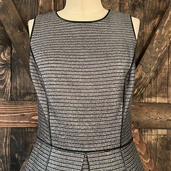 Cynthia Steffe Silver Metallic Tweed Fit and Flare Cocktail Dress - Picture 3 of 10